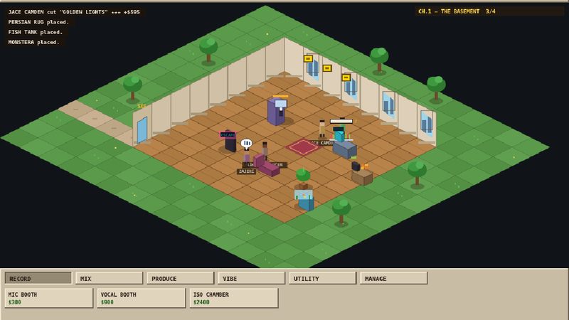 SoundXScapes Studio Tycoon gameplay — a busy studio floor