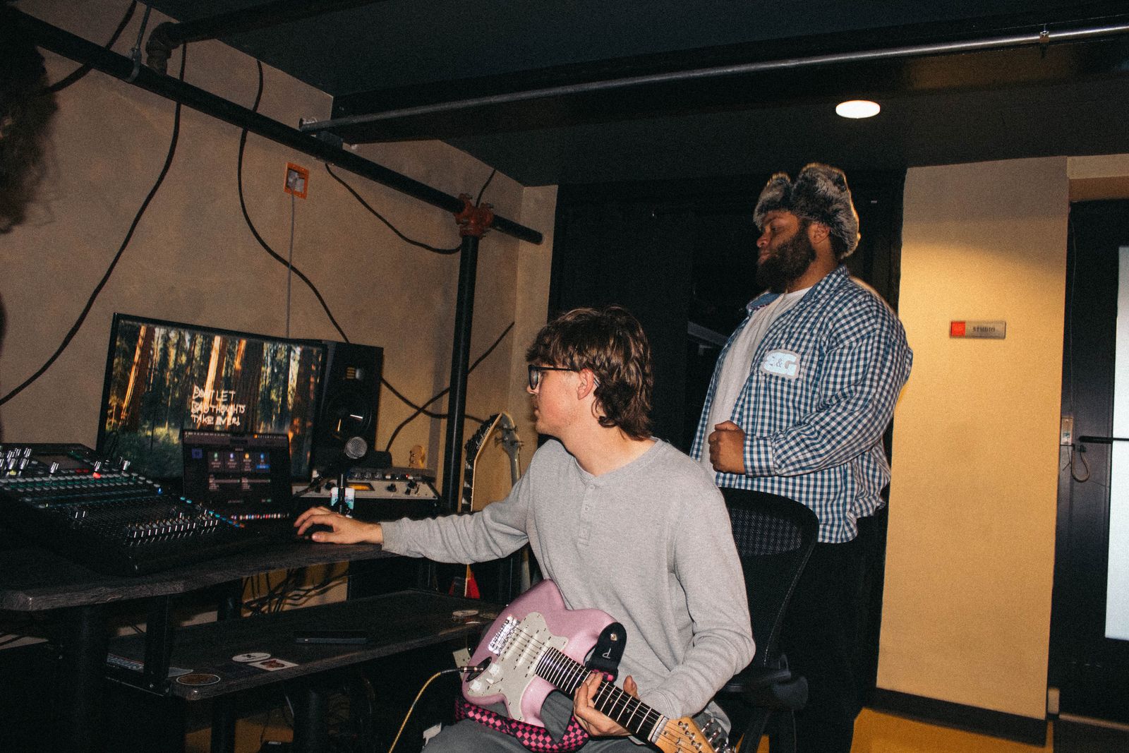 04Riley — In the studio.