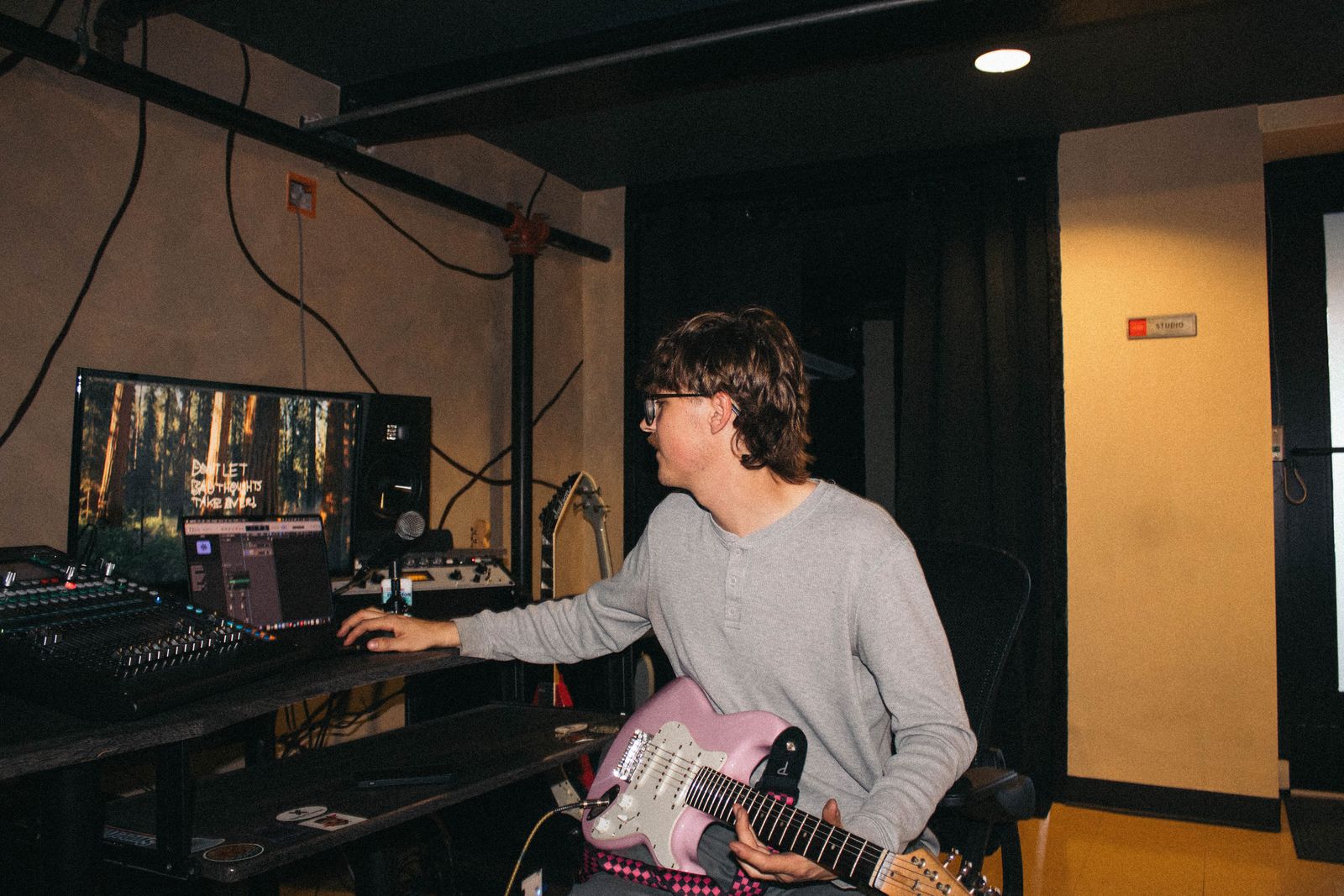 04Riley at the board during a Duff Radio session